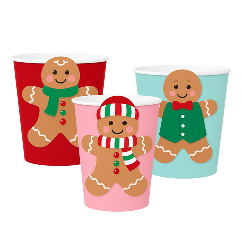 Christmas Gingerbread 9oz Cups, 6cnt