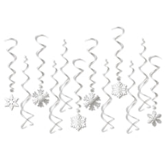 Snowflake Hanging Swirl Decorations, 12pk