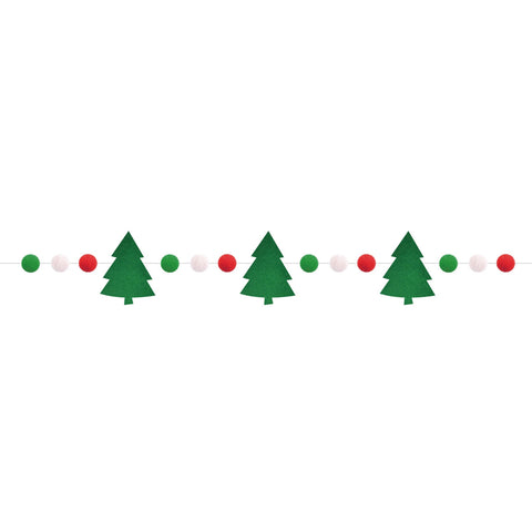 Christmas Tree and Pom Pom Garland