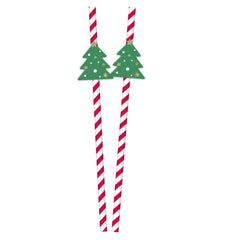 Christmas Tree Paper Straws , 6cnt