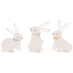 Floral Easter Bunny Paper Centerpiece, 3pc