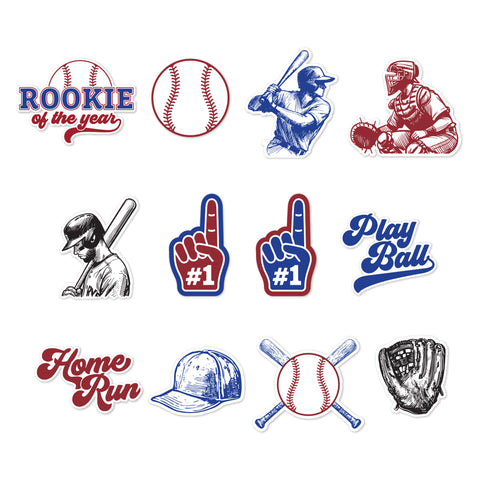 Baseball Decorating Cutouts 12pk