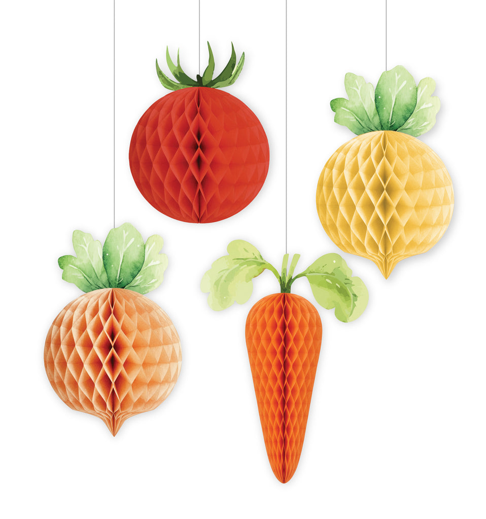 Little Sprout Hanging Honeycomb Decorations 4ct