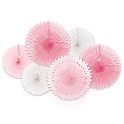 Blush Honeycomb Fan Decor, 6-pk