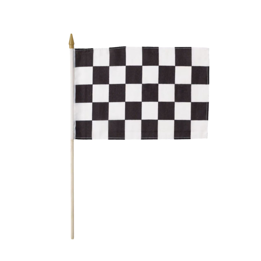 Racing Black and White Check Cloth Flag