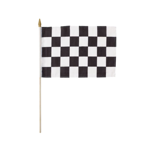 Racing Black and White Check Cloth Flag