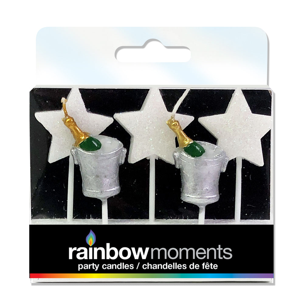 Champagne & Stars Paraffin Shape Candles