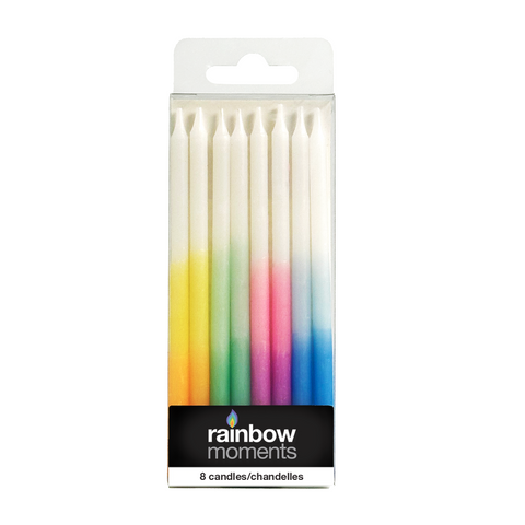 Pastel Dip-Dyed Candles (8-pack)