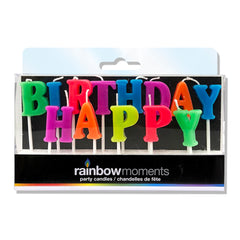 Neon Happy Birthday Letter Candles