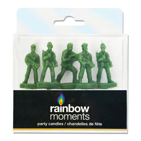 CAMO/Green Soldier Shaped Candles (5-pk)