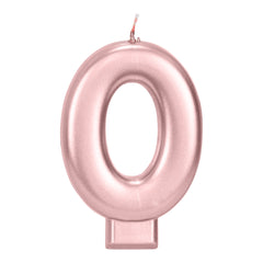 Rose Gold 3.25 inch Number Candles