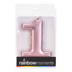 Rose Gold 3.25 inch Number Candles