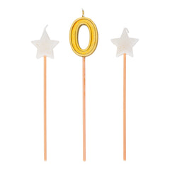 Star Number 6-inch Pick Candle Trio