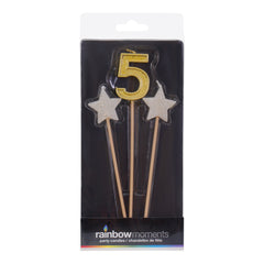 Star Number 6-inch Pick Candle Trio