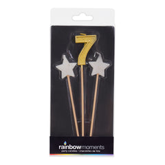 Star Number 6-inch Pick Candle Trio