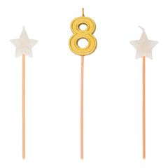 Star Number 6-inch Pick Candle Trio