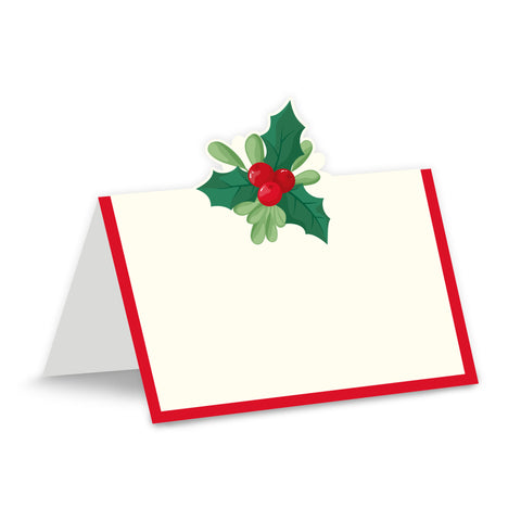 Christmas Holly Place Cards 12-pk