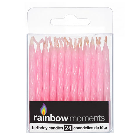 Iridescent Spiral Candles (24-pack)