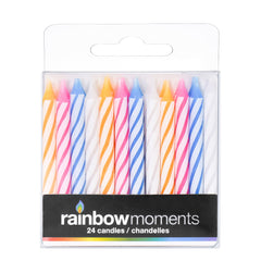 Candy Striped Candles (24-pack)