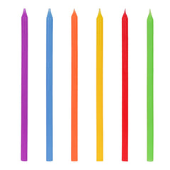 5-inch Multi Color Birthday Candles, 12-pk