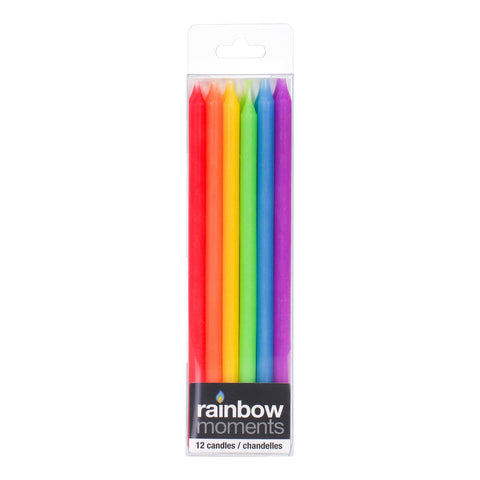 5-inch Multi Color Birthday Candles, 12-pk
