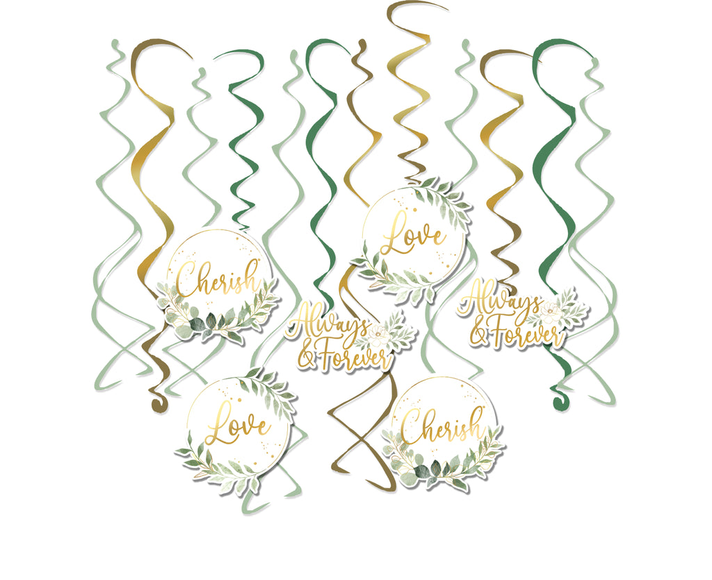 Love Always Swirl Decorations, 12-pk