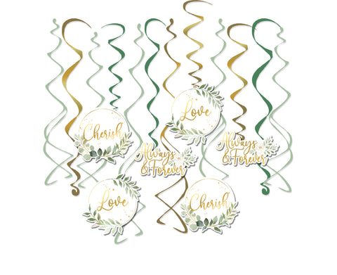 Love Always Swirl Decorations, 12-pk