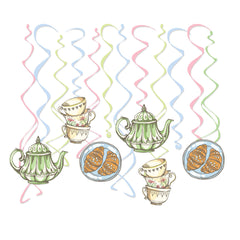 Tea Party Swirl Decorations, 12-pk