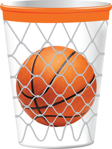 Basketball 9oz Paper Cups 8-pk