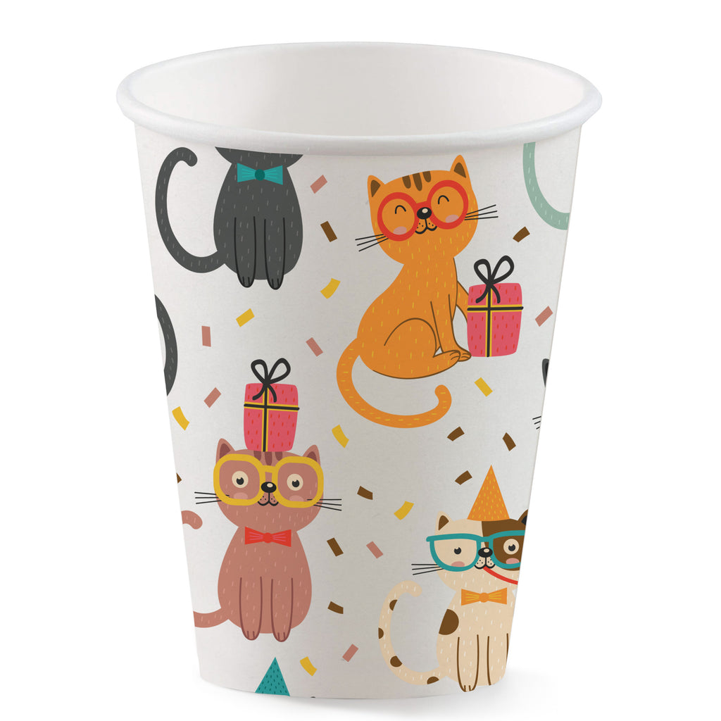 Cat Party 9oz Paper Cups 8-pk