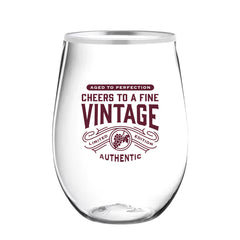 Vintage Birthday Plastic Wine Cup