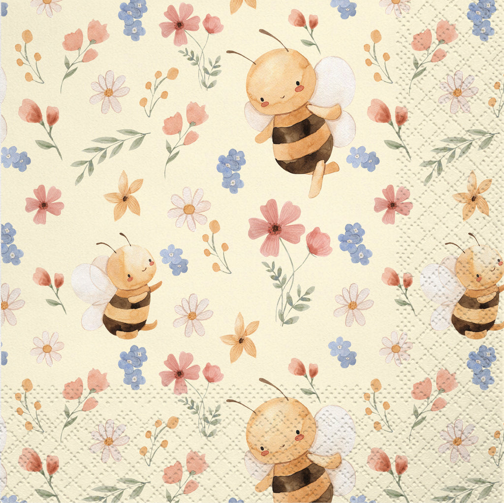 What Will Baby Bee? Beverage Napkin, 16 ct