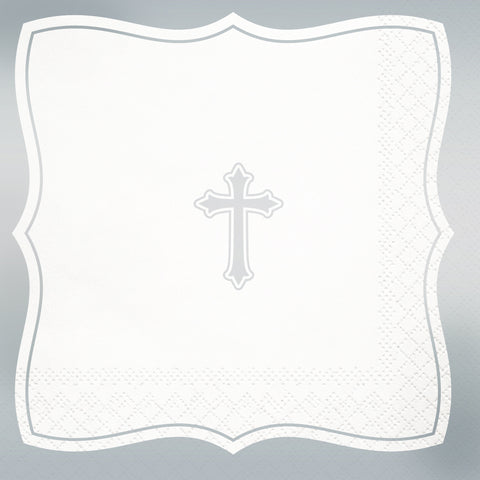 Blessed Day Cross Beverage Napkin, 16 ct