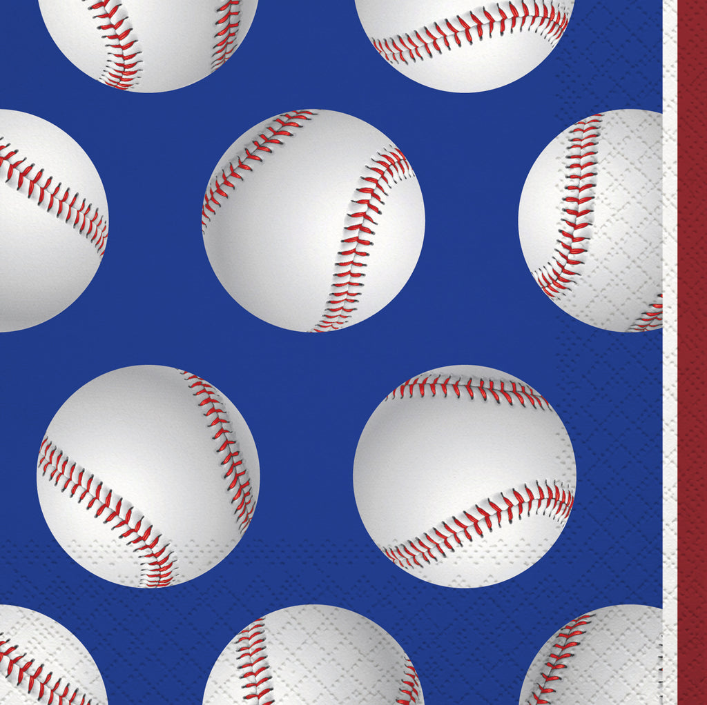 Baseball Beverage Napkin, 40 ct
