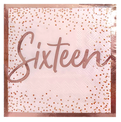 Blush Sweet 16 Beverage Napkin, 16 ct