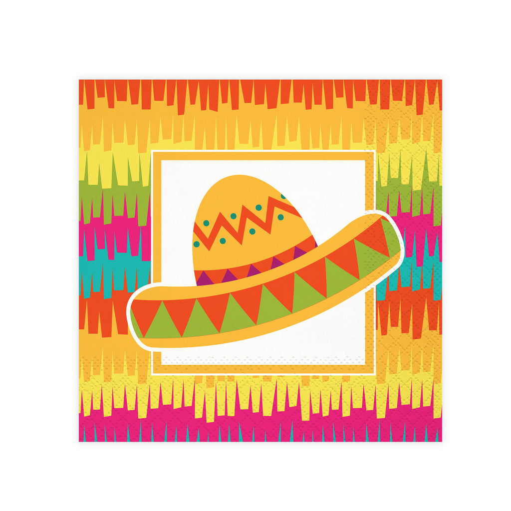 Fiesta Party Beverage Napkin, 16 ct