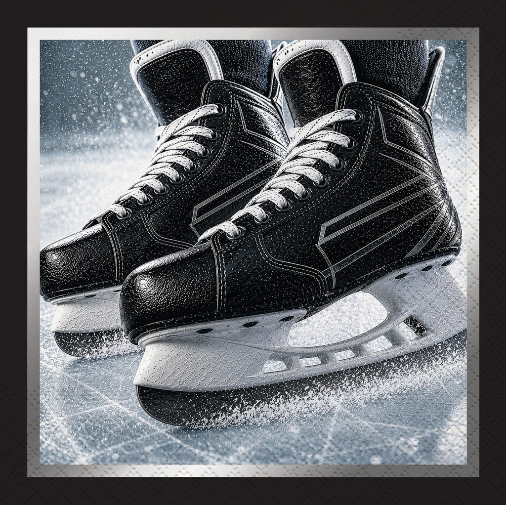 Hockey Beverage Napkin, 16 ct