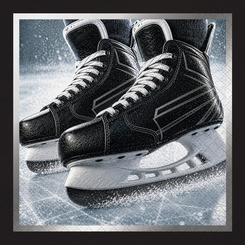 Hockey Beverage Napkin, 16 ct