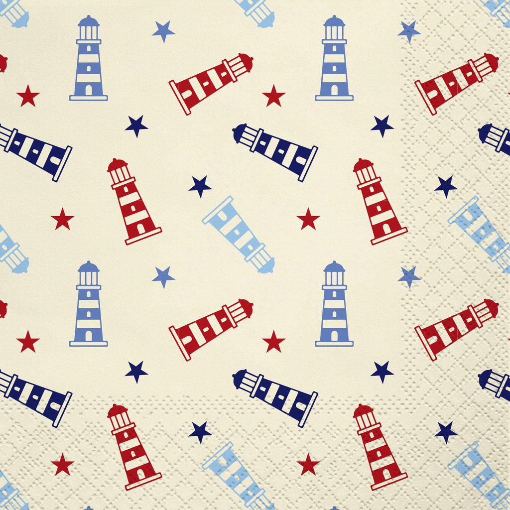 Summer Anchors Aweigh Beverage Napkin, 16 ct