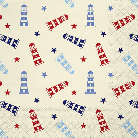 Summer Anchors Aweigh Beverage Napkin, 16 ct