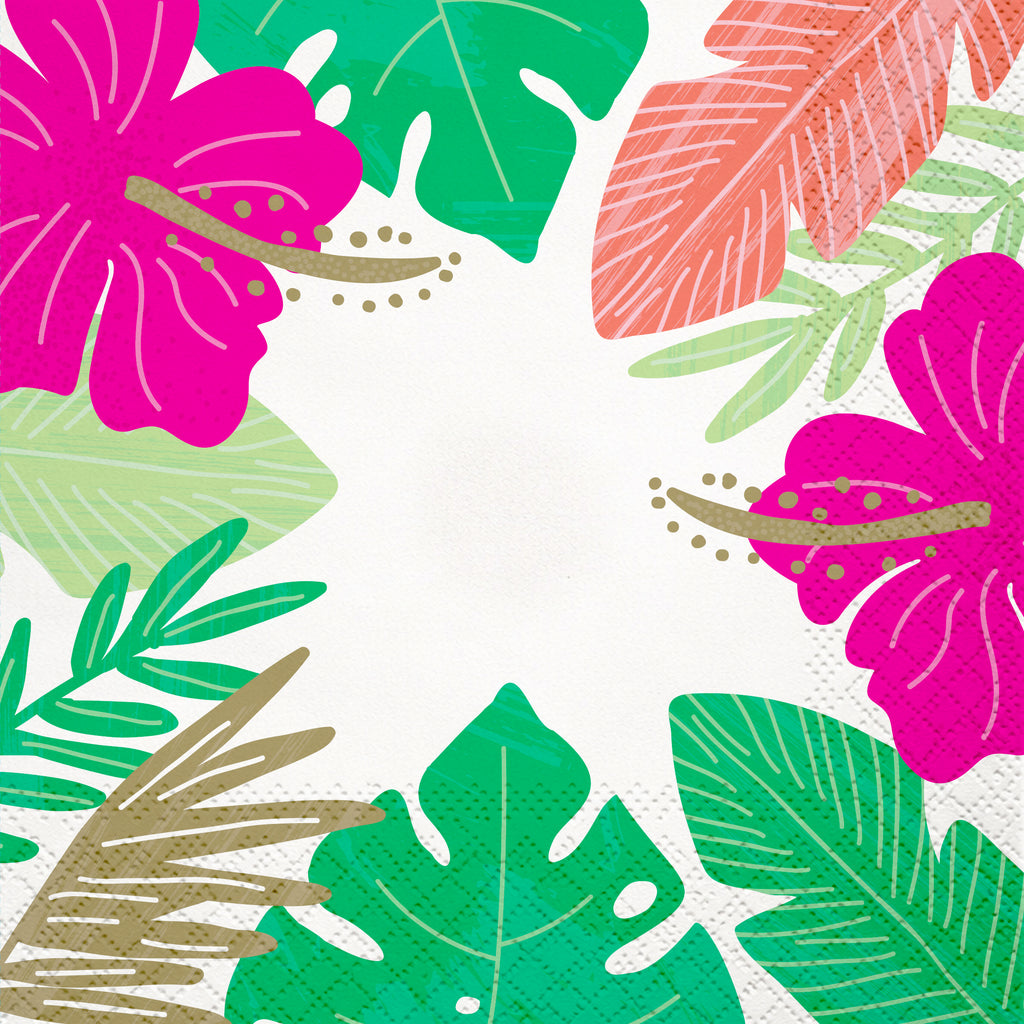 Summer Aloha Beverage Napkin, 16 ct