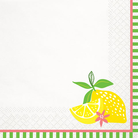 Summer Fresh Squeezed Beverage Napkin, 16 ct