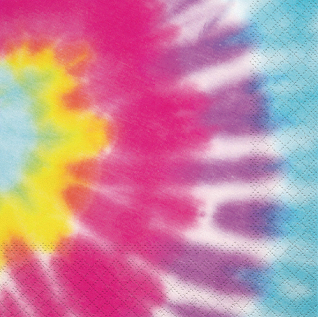Tie Dye Party Beverage Napkin, 16 ct