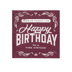 Vintage Birthday Beverage Napkins, 16 ct
