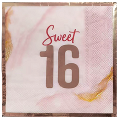 Blush Sweet 16 Lunch Napkin, 16 ct