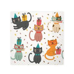 Cat Party Beverage Napkin, 16 ct