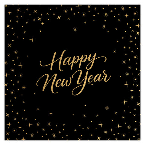 NYE Script Lunch Napkin, 16 ct