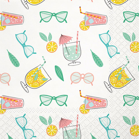 Hello Summer Lunch Napkin, 16 ct
