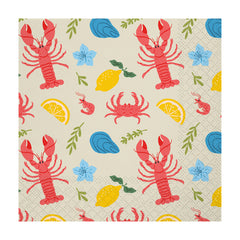 Summer Let's Get Crackin' Lunch Napkin, 16 ct