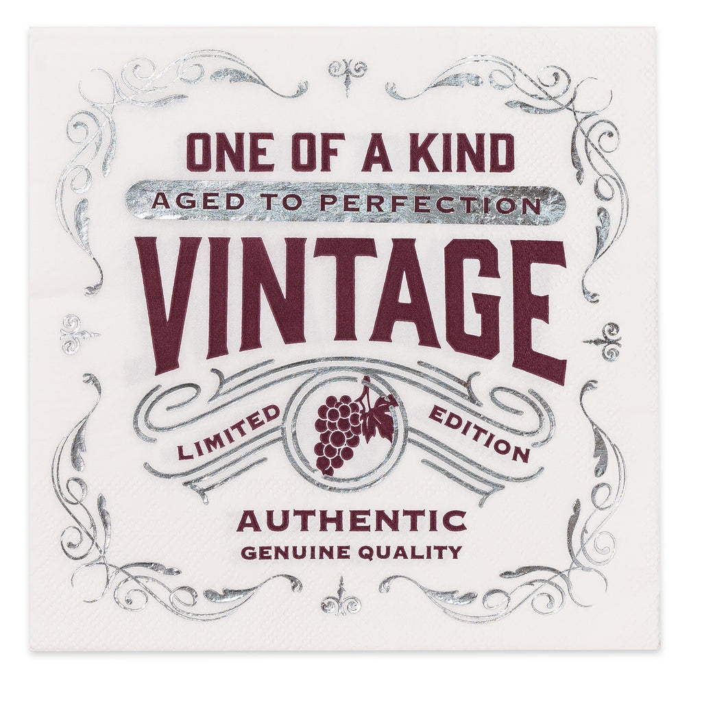 Vintage Birthday Lunch Napkins, 16 ct